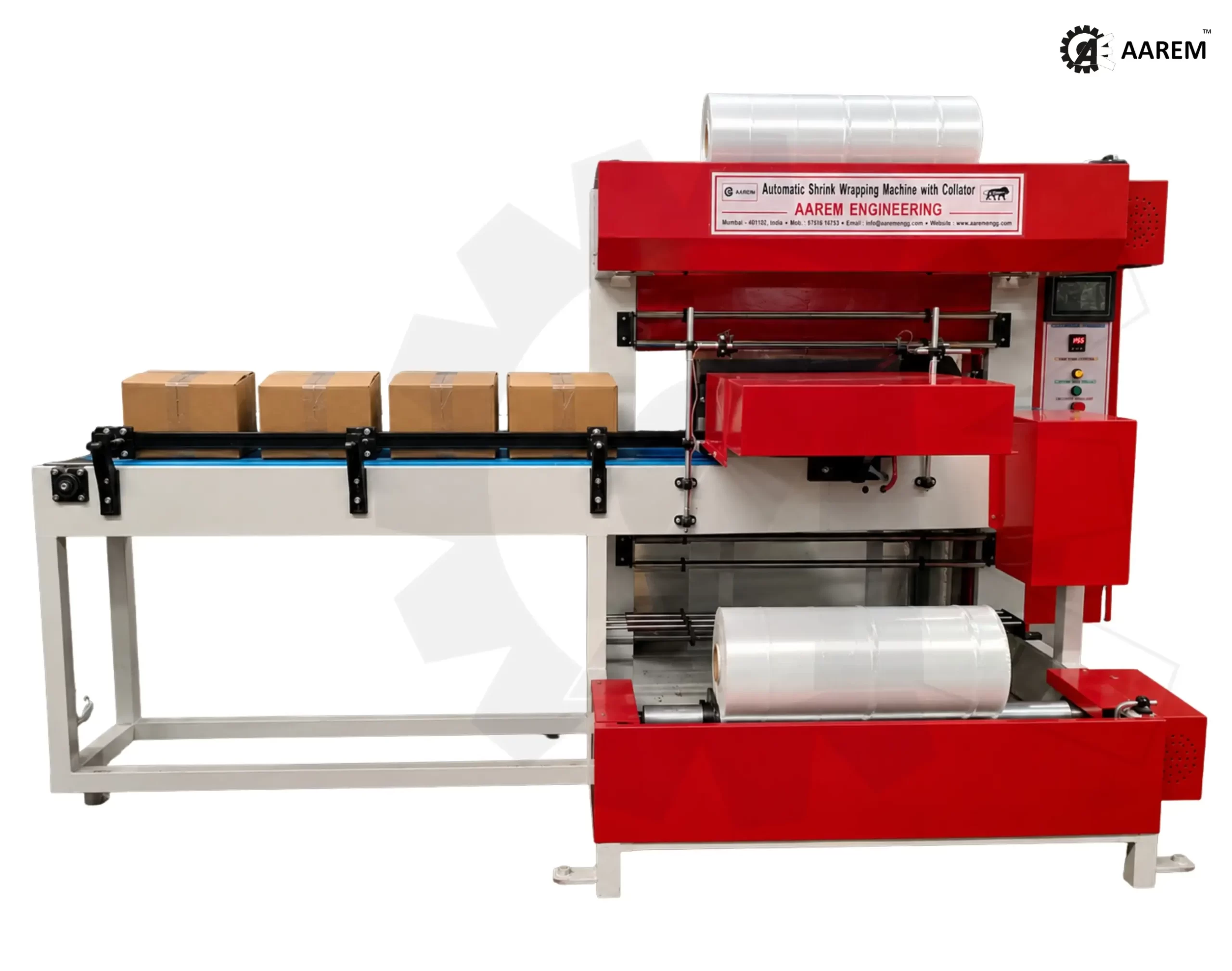 Automatic Web Sealer with Shrink Tunnel Machine for Boxes