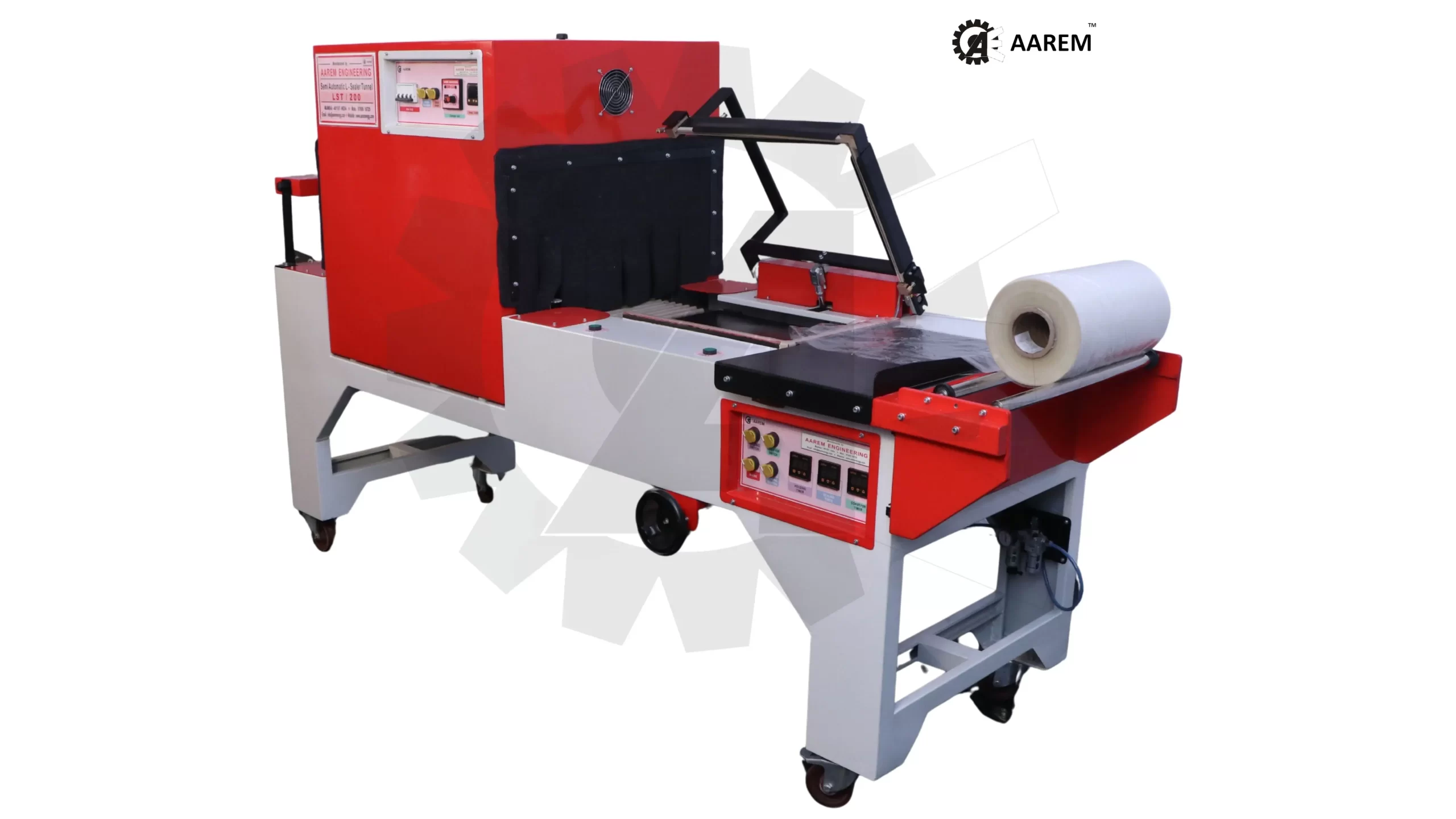 l-sealer with shrink tunnel machine manufactured by aarem engineering